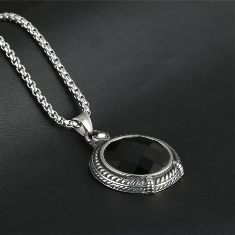 

Queen Fashion Classic Black Clear Crystal Water Drop Pendant Necklace Zircon Necklaces & Pendants For Women Wedding