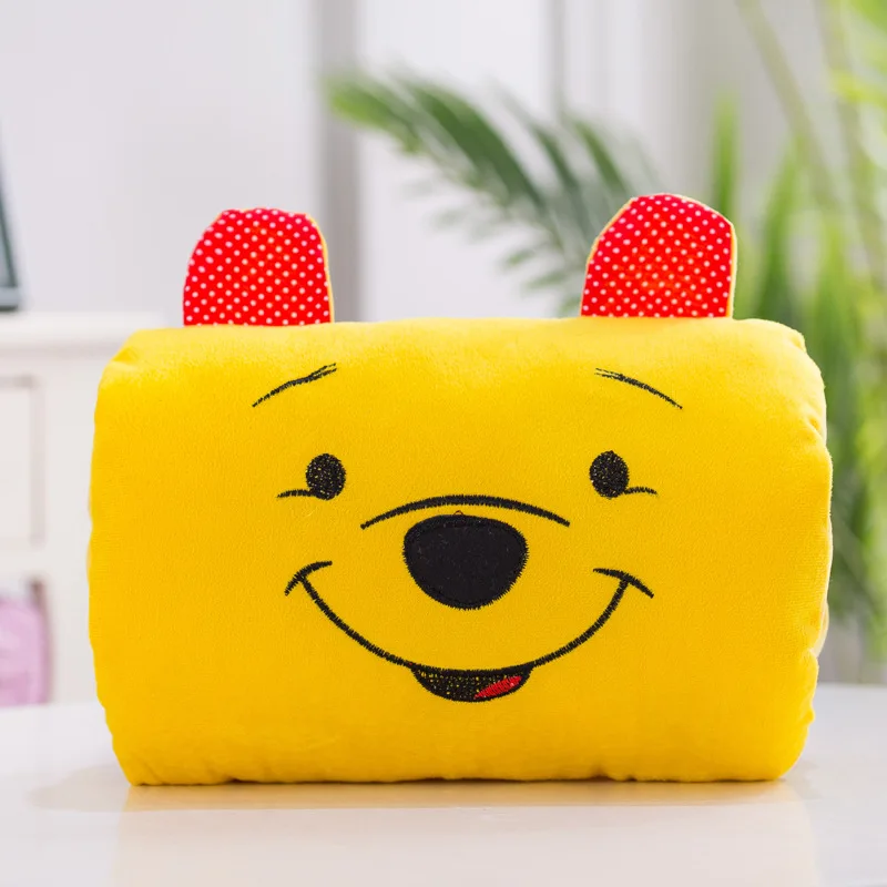 Winnie the Pooh Новая Милая креативная мультяшная Подушка, плюшевая игрушечная статуэтка, подушка для экспрессии, теплая, мягкая, удобная, для офиса, для сна, для студентов, подарок - Цвет: Winnie the Pooh