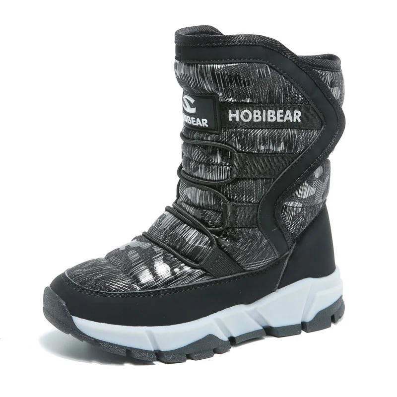

ULKNN Winter Shoes For Kids Boots Children Shoes Snow Boys Girls Boots Platform Anti-slippery Warm Inside Plush Waterproof