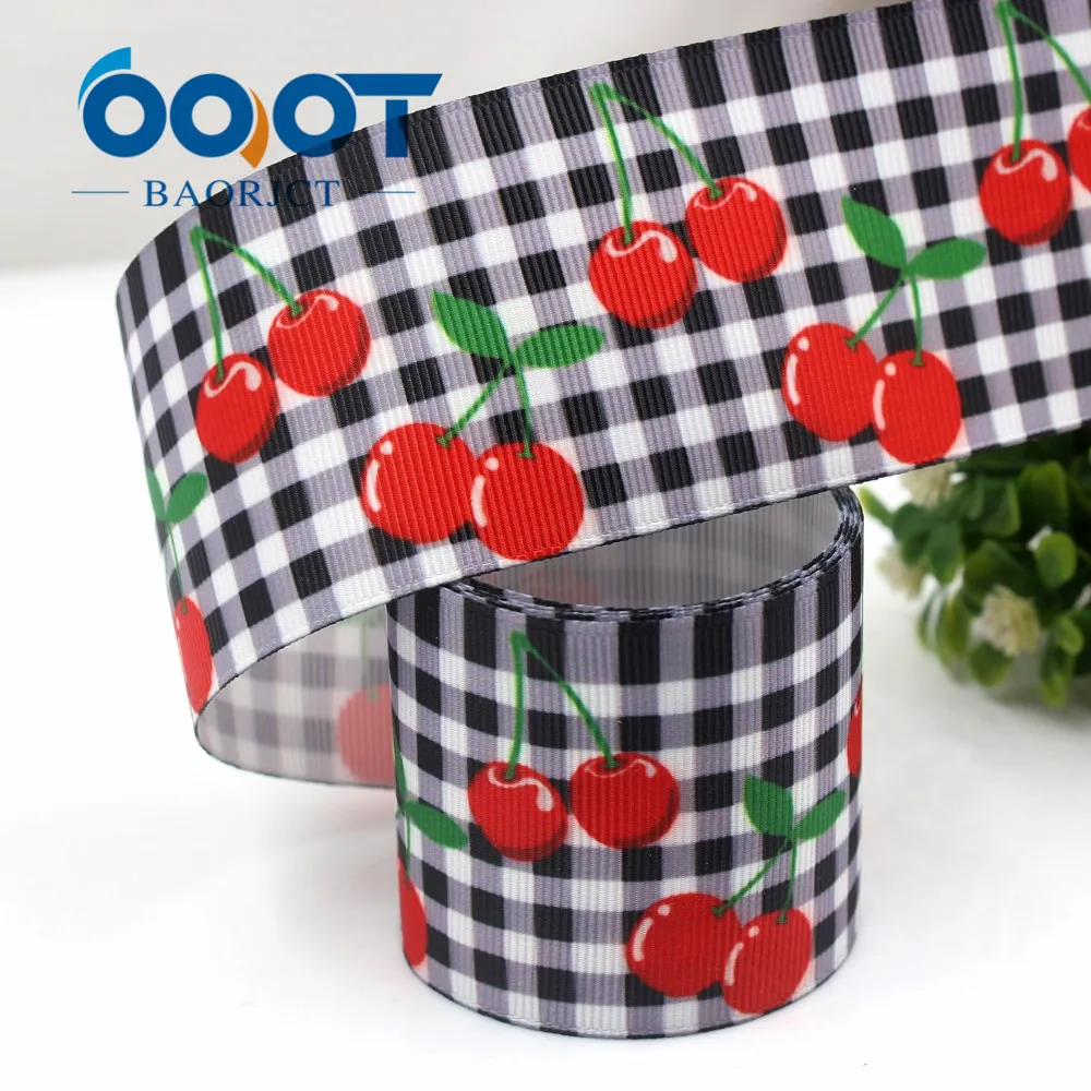 2 дюйма 50 мм фруктовая серия напечатанная grosgrain лента 10 ярдов DIY аксессуары для