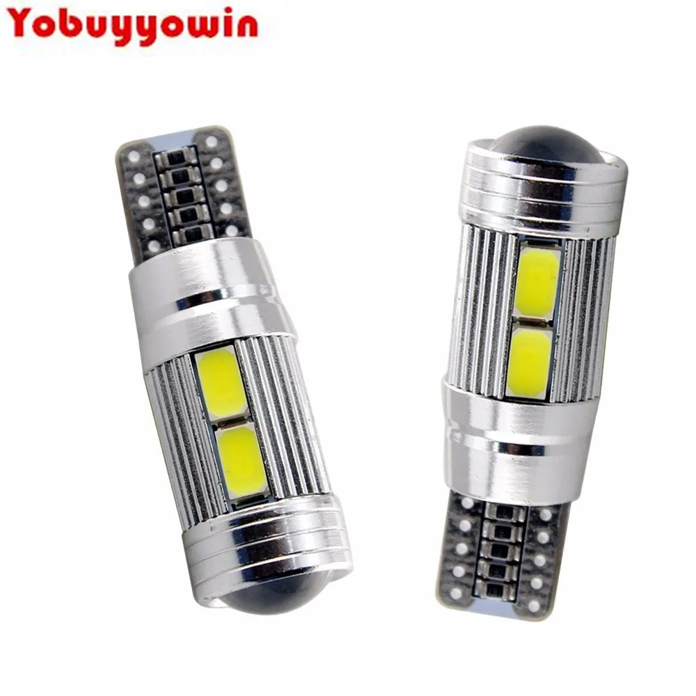 4 шт. T10 5630 10 SMD клиновидный светильник Canbus без ошибок боковой белый|canbus error free|error
