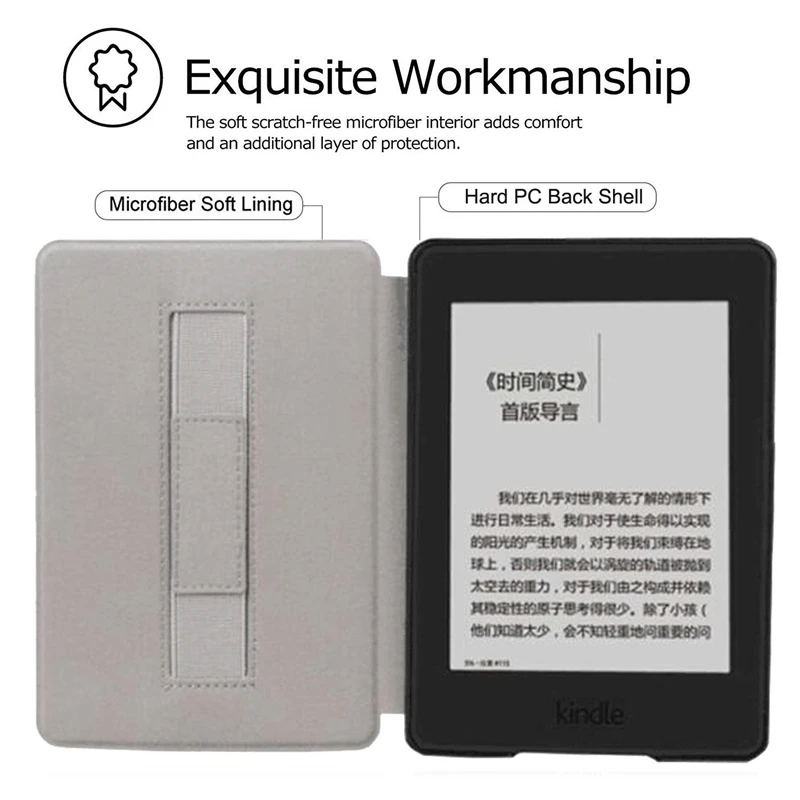 Для Amazon Kindle Paperwhite 4 чехол из искусственной кожи с откидной крышкой тонкий смарт