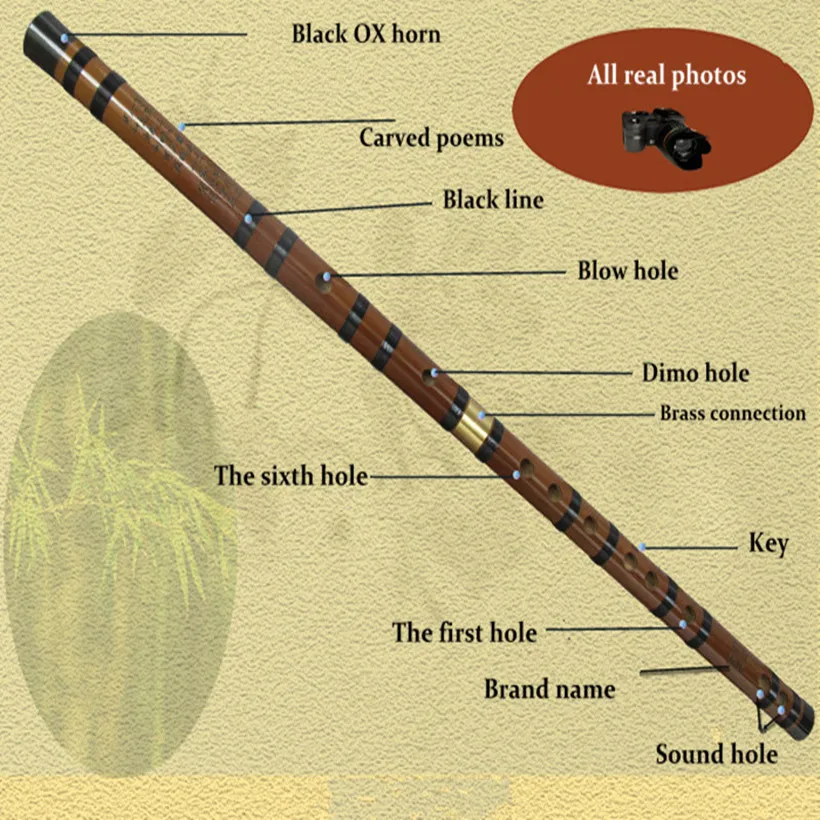Китайские бамбуковые флейты C профессиональные инструменты Musicais Flautas D E F G Key Flauta