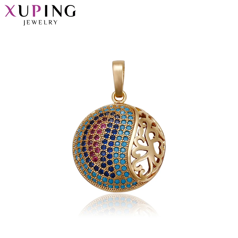 Xuping модное ожерелье круглой формы с золотым покрытием для женщин ювелирные