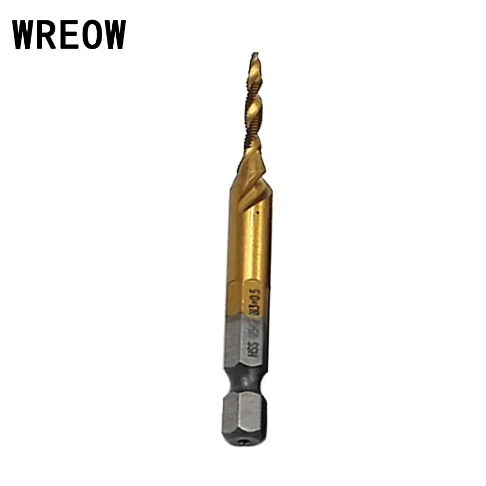 

1/4 Hex Shank Drill Bit HSS Titanium Thread Spiral Screw Tap Tool M3 M4 M5 M6 M8 M10 Drilling Cutting Power Tool F5