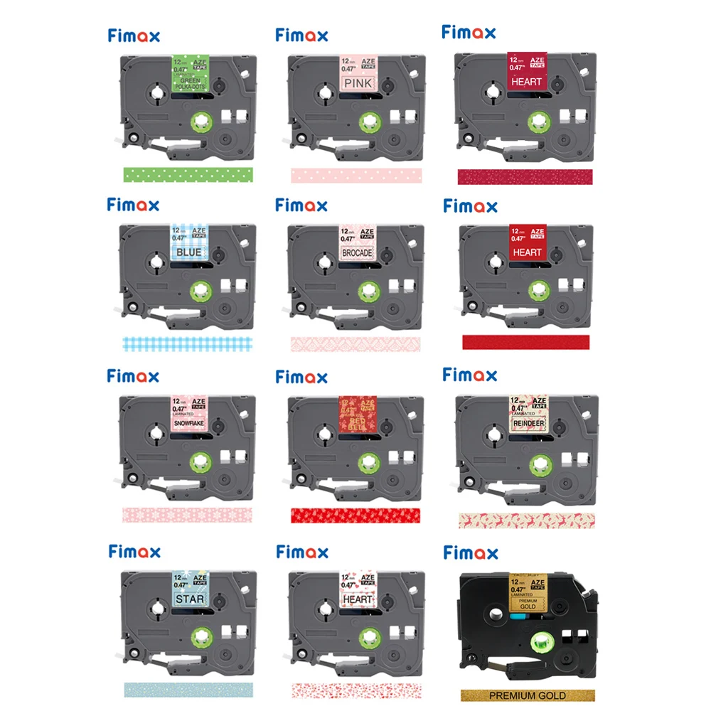Клейкие ленты Fimax tze231 31 цвет 12 мм совместимые с принтерами Brother P touch tze Подарочные
