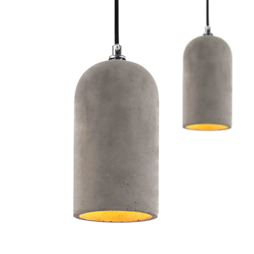 

Cement Led Pendant Lights Modern Industrial Concrete Pendant Lamp Creative Art Hanging Lamps for Cafe Restaurant Home Lighting