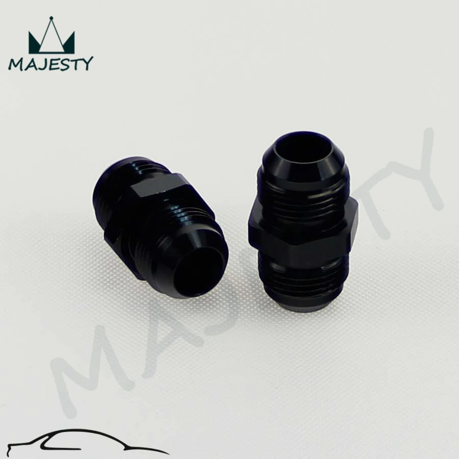 2PCS UNIVERSAL AN12 to 12AN ALUMINIUM STRAIGHT MALE FLARE UNION FITTING ADAPTER Black | Автомобили и мотоциклы
