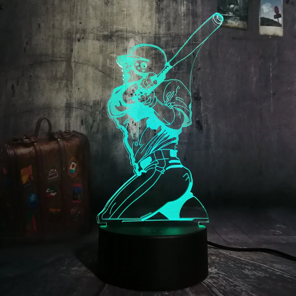 Новинка новинка спортивная бейсбольная 3D светодиодный иллюзия USB дистанционный
