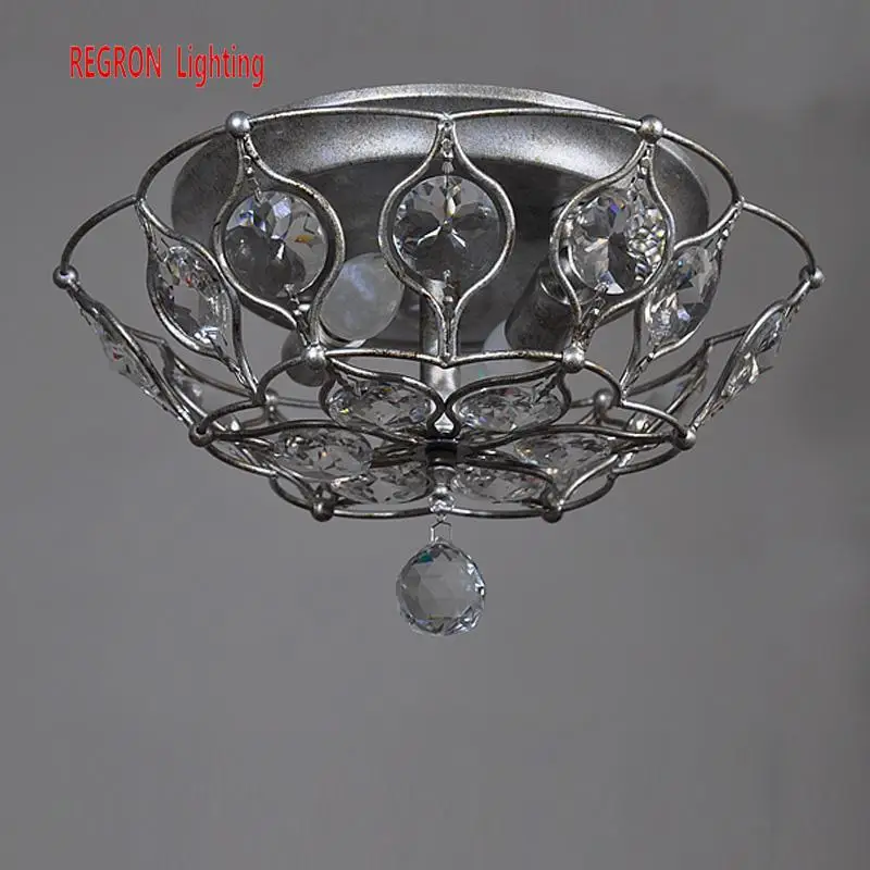 Светодиодные потолочные светильники Regron классические железные Хрустальные