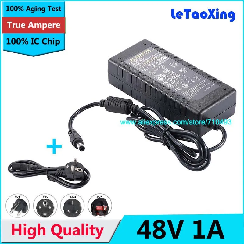 С микросхемой IC DC 48V 1A LED Импульсный источник питания 0.5A адаптер AC100 240V к DC48V 48W