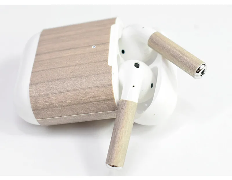 NOTOW для Airpods 2 Беспроводная bluetooth-гарнитура 3D роскошная деревянная Наклейка защитная пленка для Airpods 1/2 проводная