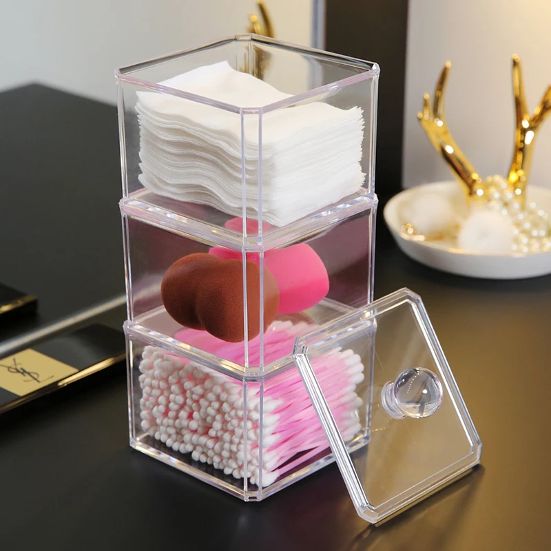Коробка для хранения косметических кистей из акрилового материала настольный