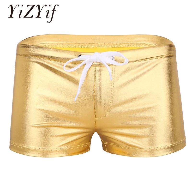 YiZYiF сексуальное мужское нижнее белье боксеры homme boxershorts Нижнее блестящие