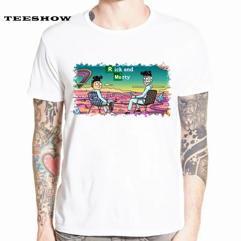 Футболки Rick And Morty для мужчин и женщин с героями мультфильмов футболки забавным