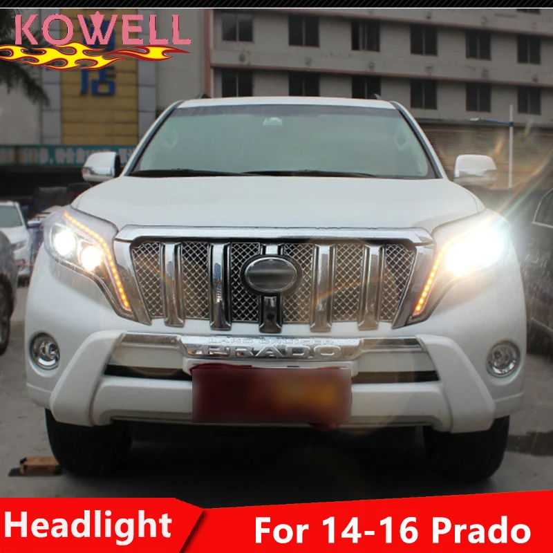 Автомобильный Стайлинг KOWELL 2014 2015 для ксеноновых фар toyota prado автомобильный