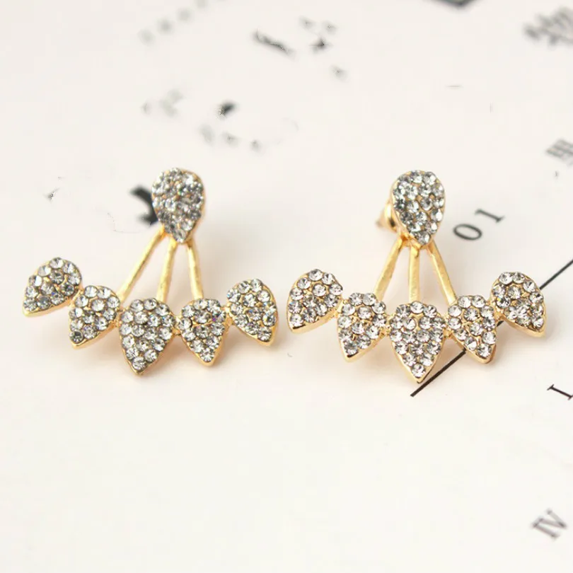 Женские Элегантные серьги ювелирные изделия висячие спереди и сзади Подвесные