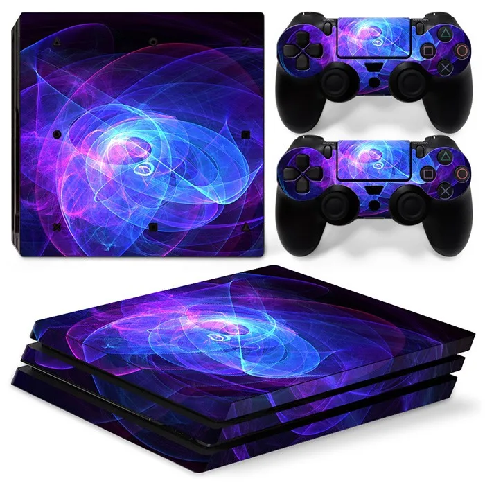 TN-P4PRO-0646 Продукт синий огонь кожа для PS4 Pro консоли кожи стикер игры аксессуары - Цвет: TN-P4PRO-0646