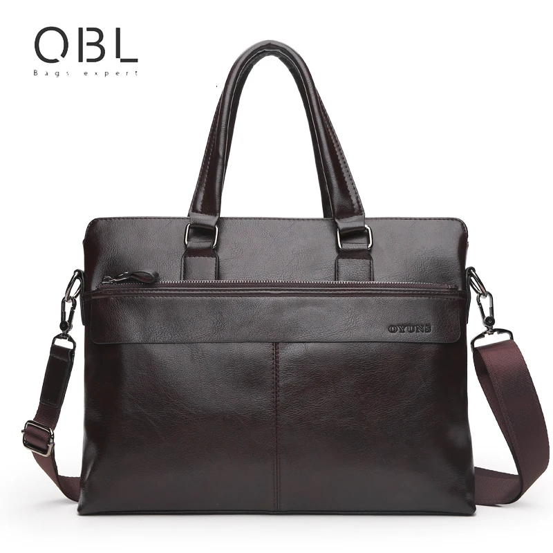QiBOLu мужские деловые сумки портфель сумка мужская Высококачественная на плечо