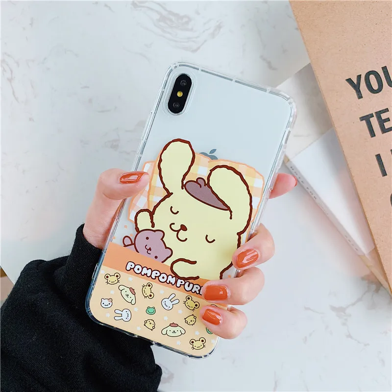 Милые Мультяшные Чехлы Sanrio для телефонов iPhone 8 7 6s 6 S Plus X Мягкий силиконовый чехол