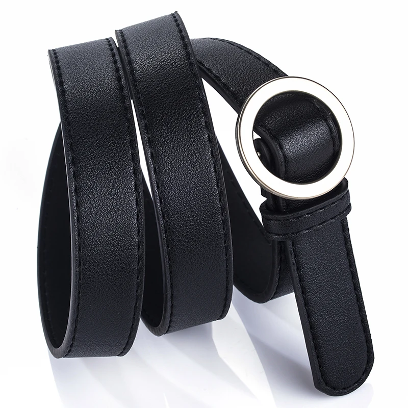 Circle Pin Buckles Belt Females Jeans Wild Belts for Women Fashion Simple Adjustable Waist Ladies Accessories ZK-072 | Аксессуары для