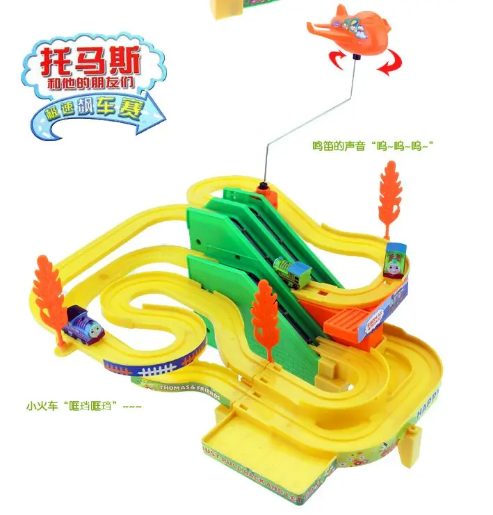 Новая музыкальная Т-образная железная дорога игрушечный поезд игрушка набор для