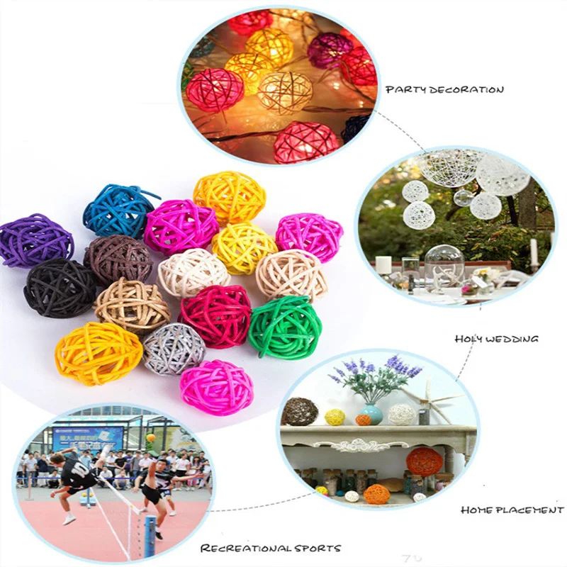 12 шт.*5 см Прелестный эльфийский ротанговый шар DIY свадебная вечеринка декор Зимняя страна чудес Подарки на день рождения Детский сад Отель Бар Обеспечение.