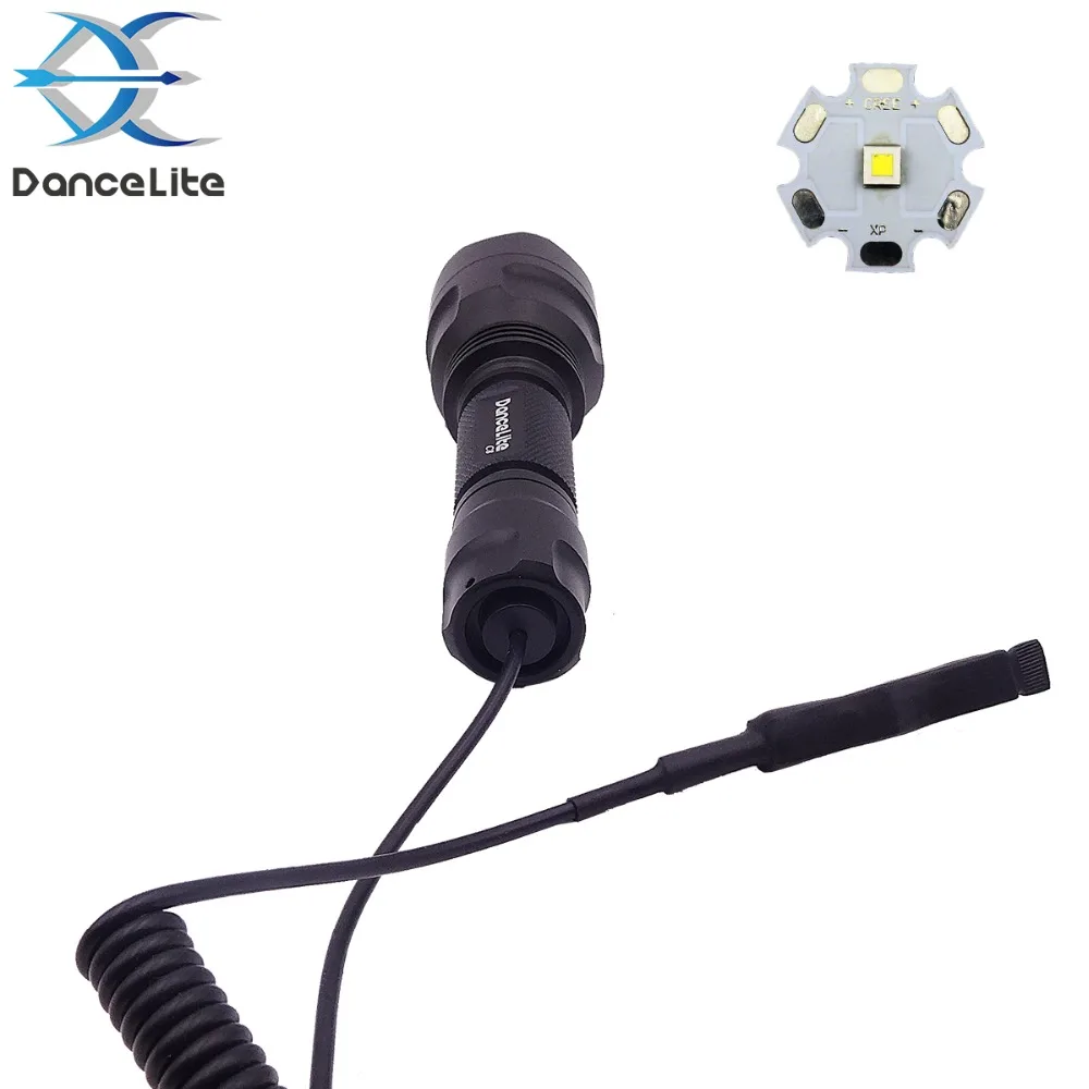 Тактический фонарь DanceLite C8 со светодиодной подсветкой фонарик для охоты + 2