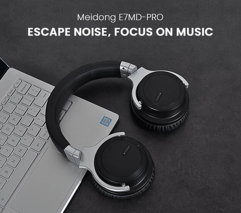 Беспроводные bluetooth-наушники MEIDONG E7PRO с функцией активного шумоподавления с супер HiFi глубоким басом, 30 часов воспроизведения