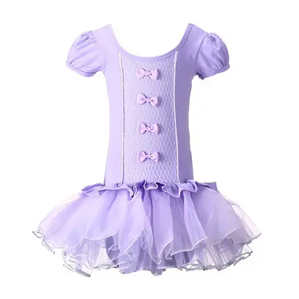 Балетное платье-пачка с коротким/длинным рукавом для девочек балетные