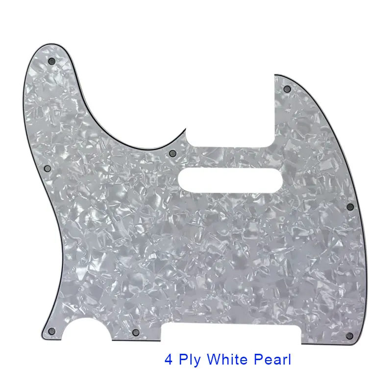 White Pearl Shell Pleroo гитары Запчасти-для нас левша Стандартный 8 резьбовыми отверстиями 62 год Tele гитара Telecaster накладку к царапинам пластины - Цвет: White Pearl Shell