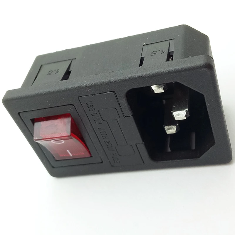 4 шт. переключатель питания и разъем розетки предохранители 5A/10A 250V Клавишные