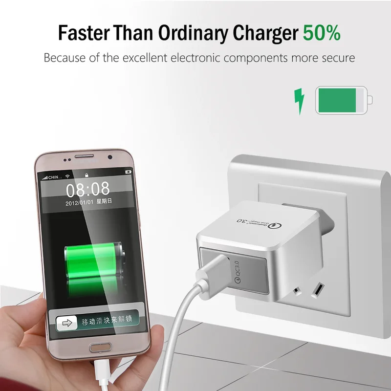Новый QC3.0 телефон автомобильное зарядное устройство 5 в 2 4 qualcomm 3 0 quick charge