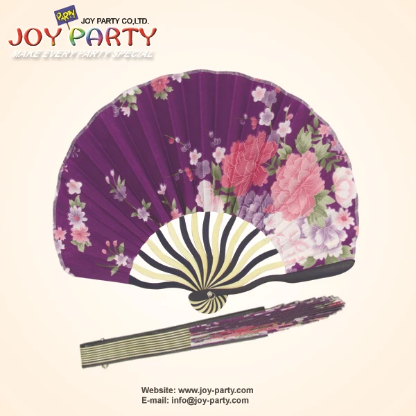 

10 pcs/lot 22*29cm Deep Purple fabric seashell shaped floral bamboo Hand Fan Wedding Party Promotion favor