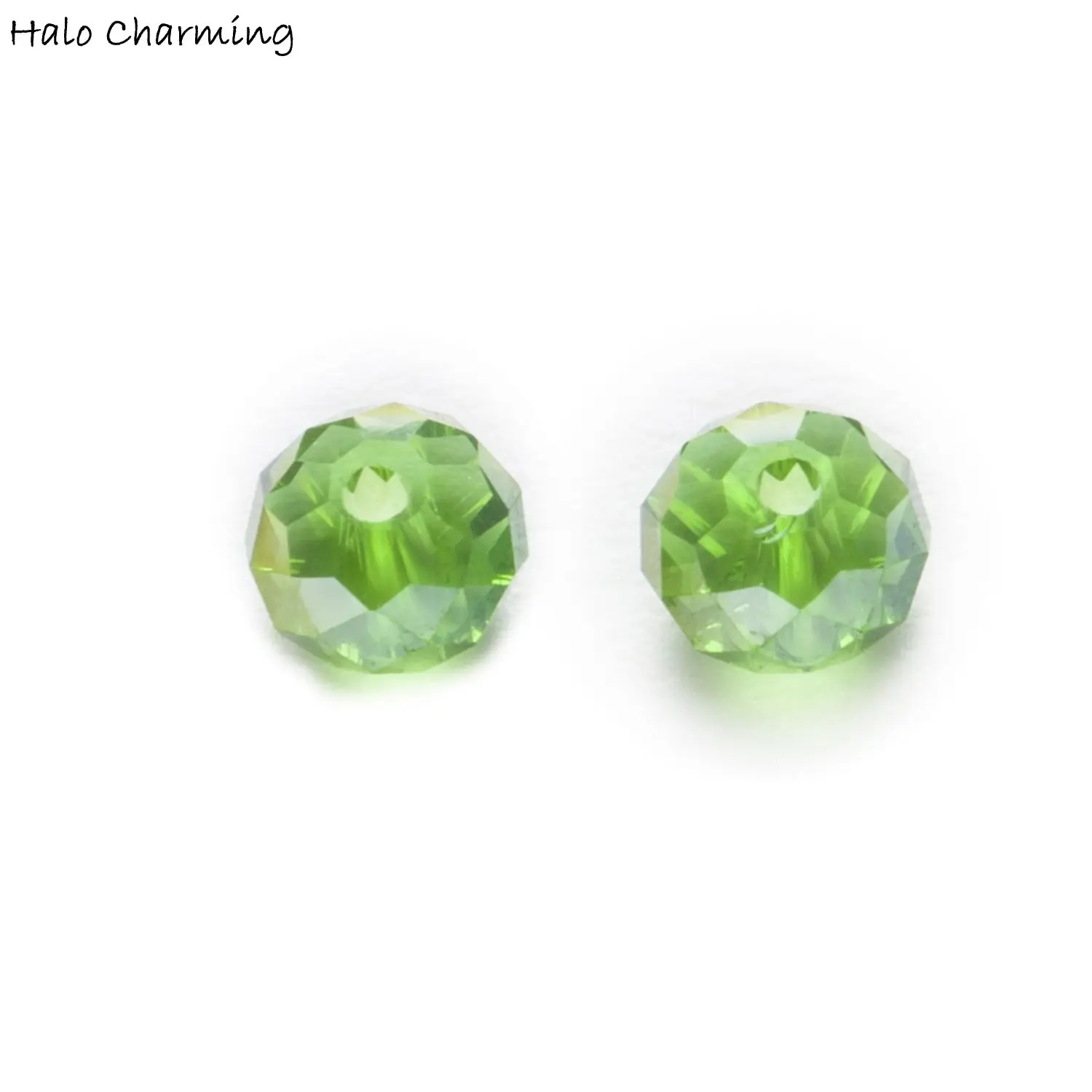 50 шт. светло зеленые кристальные стеклянные бусины цвета AB с гранями 4 8 мм|faceted