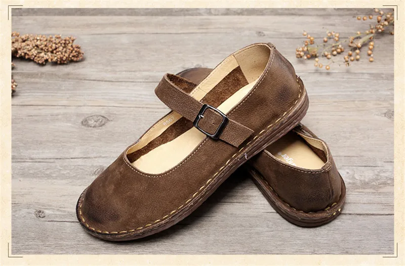 Photo color Khaki Обувь из натуральной кожи на плоской подошве для беременных женская обувь сплошной круглый носок мать мокасины для вождения Женская обувь на плоской подошве большой размер 35–42 - Цвет: Photo color Khaki