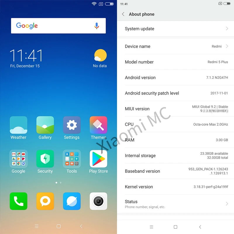 Оригинальный Xiaomi Redmi 5 Plus смартфон 3 Гб оперативная память 32 Встроенная 99 &quotполный