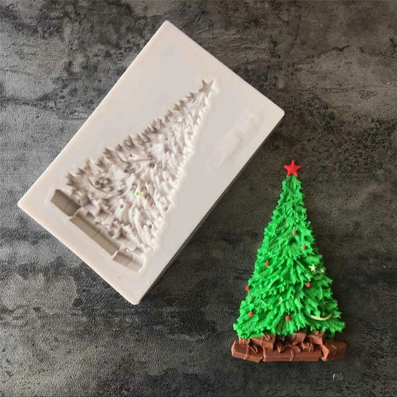 Силиконовая форма для рождественской елки из эпоксидной смолы|baking tools|fondant cake