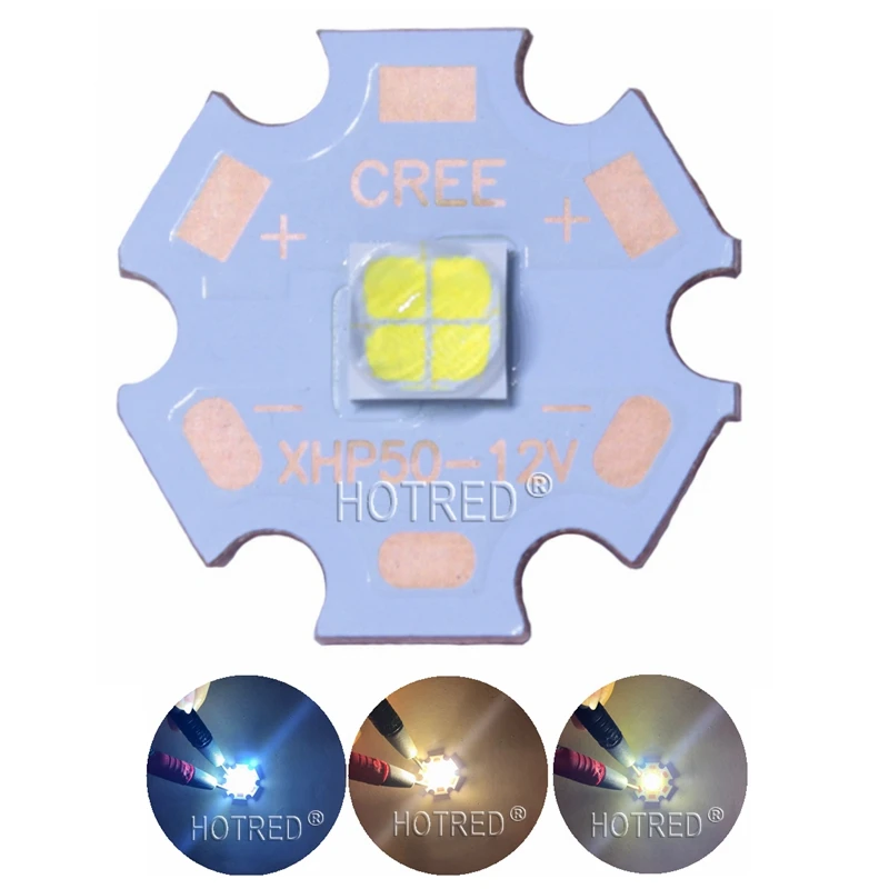 CREE XHP50 XHP50.2 XHP70 XHP70.2 2-го поколения холодный белый нейтральный белый теплый белый светодиодный излучатель 6 в 12 В с 16 мм 20 мм медной печатной платой