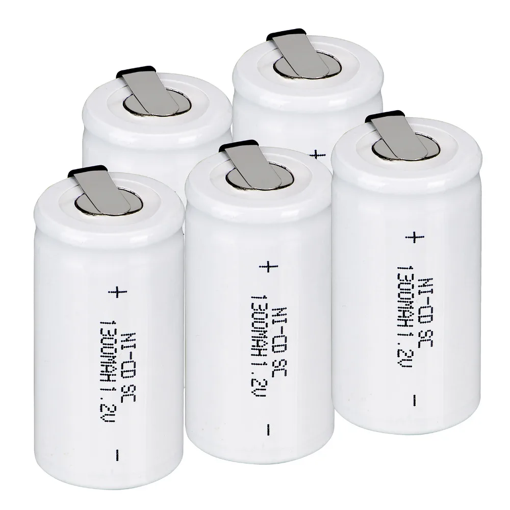 

2018 Anmas power !11 PCS a set Sub C SC battery 1.2V 1300mAh Ni-Cd NiCd Rechargeable Battery 4.25CM*2.2CM -White Color