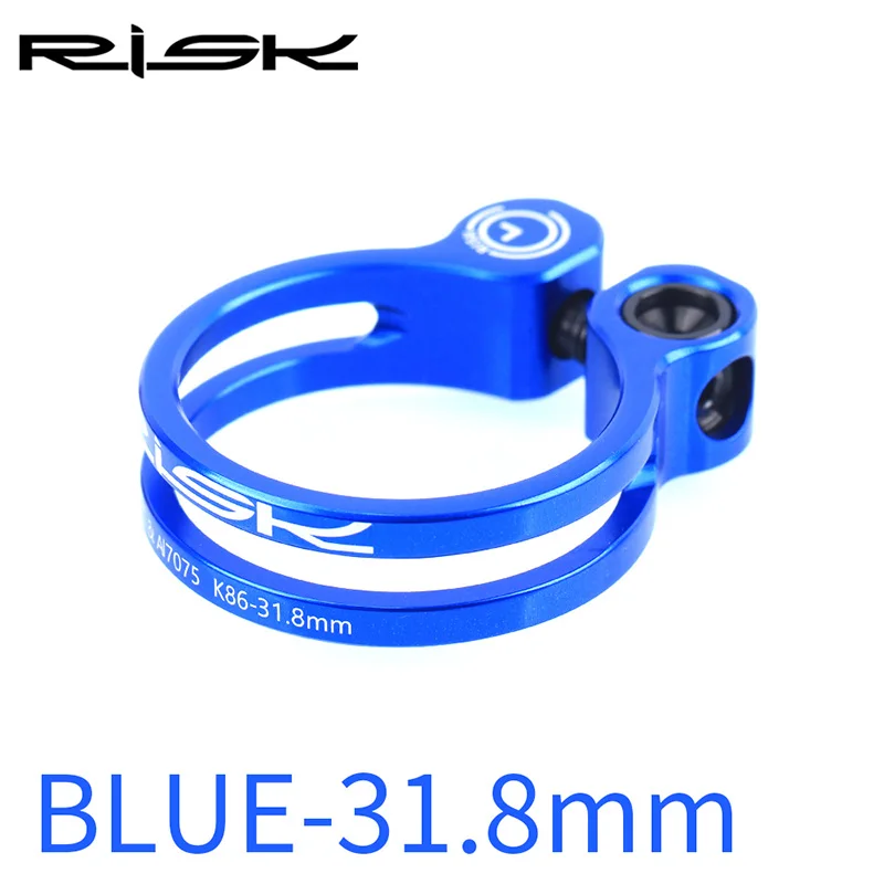 Blue 31.8mm 1 шт. Горный/дорожный велосипед зажим стойки сиденья велосипеда 31,8/34,9 мм Алюминий+ Болты из титанового сплава стойка сиденья для велосипеда мtb Подседельный штырь Зажимная клипса - Цвет: Blue 31.8mm