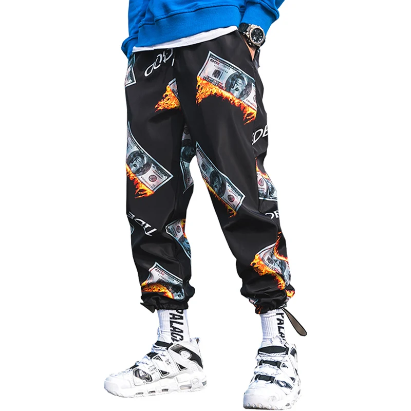 New Fashion Printed Men Harem Pants Hip Hop Casual Streetwear Joggers Men 2019 Summer Fashion Elastic Waist Trousers LBZ45