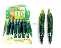 free shipping new magnetismfruits and vegetables pens personality pen cucumber pen30pcs lot could with customer logo