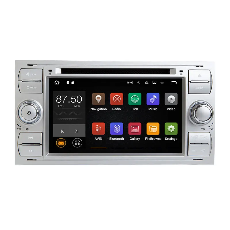 Автомобильный DVD плеер 2 din Android 8 1 для Ford Fiesta Focus Mondeo 4 C Max S FusionTransit мультимедийное