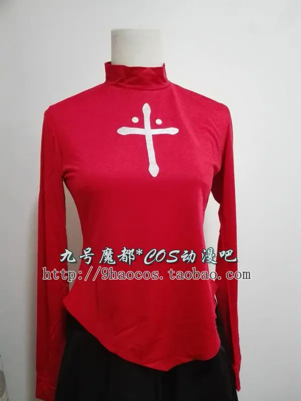 Fate Stay Night Судьба Ноль tohsaka Rin Косплэй красные женские Fate Stay Night Косплэй костюм(две имеется широкий ассортимент обуви разных стилей выбора