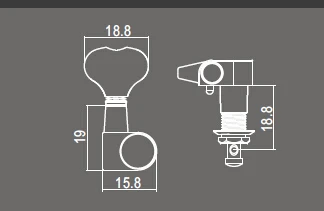 Набор 4 шт. 2R2L не требующий установки завинчиваемая шестерня тюнинговые колышки