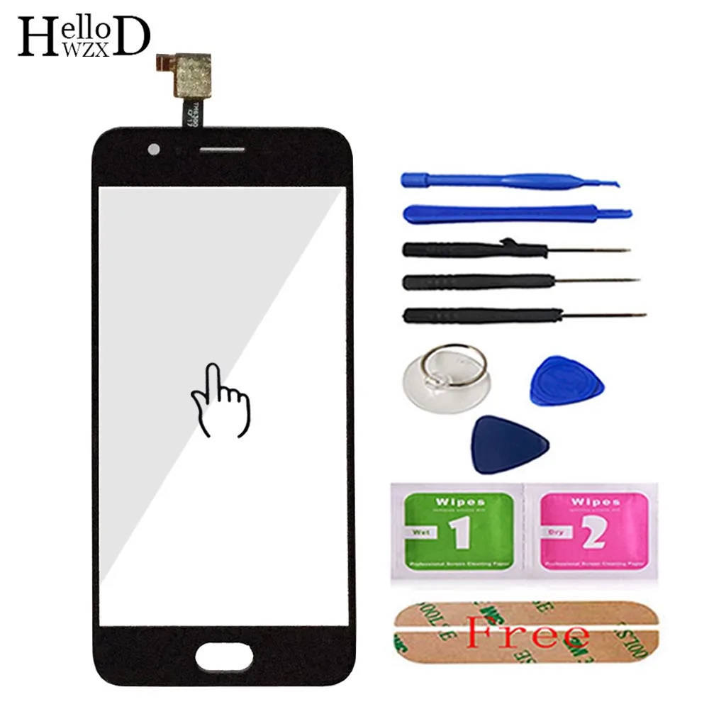 5 0 mobile phone touch glass for umidigi c2 touch screen glass for umi c2 digitizer panel lens sensor free adhesive free global shipping