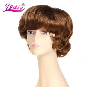 Lydia синтетические парики для женщин Чистый цвет 30 Natrue волнистые парики Kanekalon короткие синтетические парики для африканских американских русских женщин