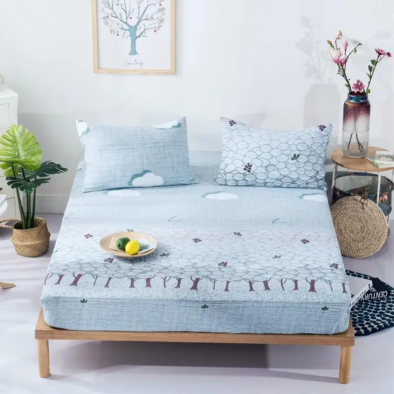 Фиолетовый хлопковый мягкий простынь набор простыней для кровати queen king матраса