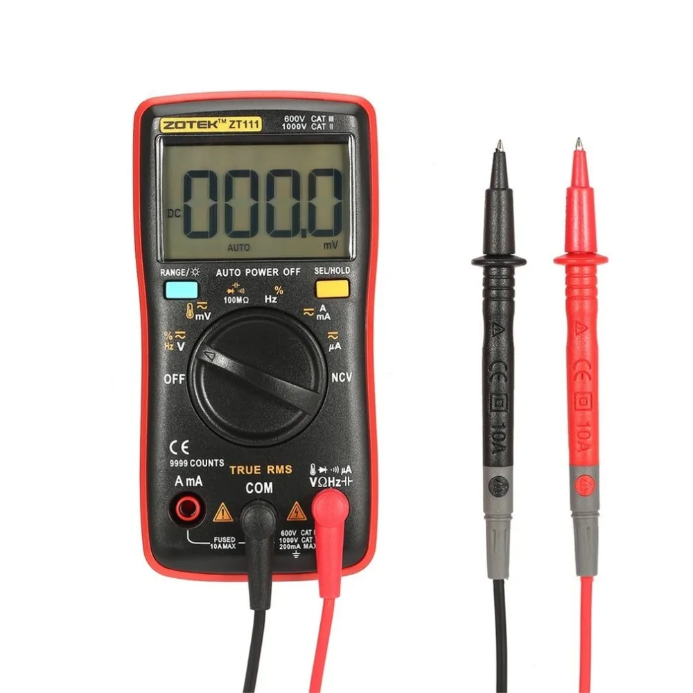 Digital Multimeter ZT111 Multimetro Transistor Tester Mastech uni esr t AC/DC Voltag RMS Clamp Meter Multimetre 111 | Инструменты